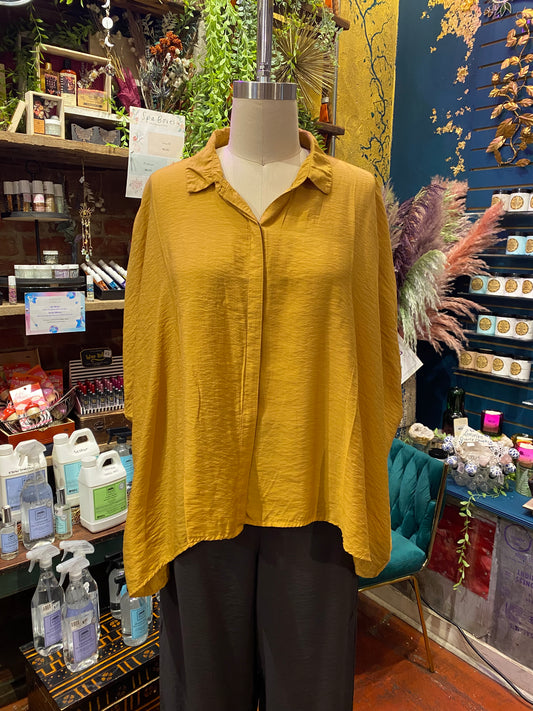 Oversized Button-Down Shirt - Manuka