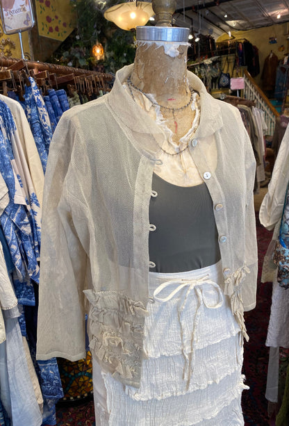 Artsy Mesh Jacket - Natural
