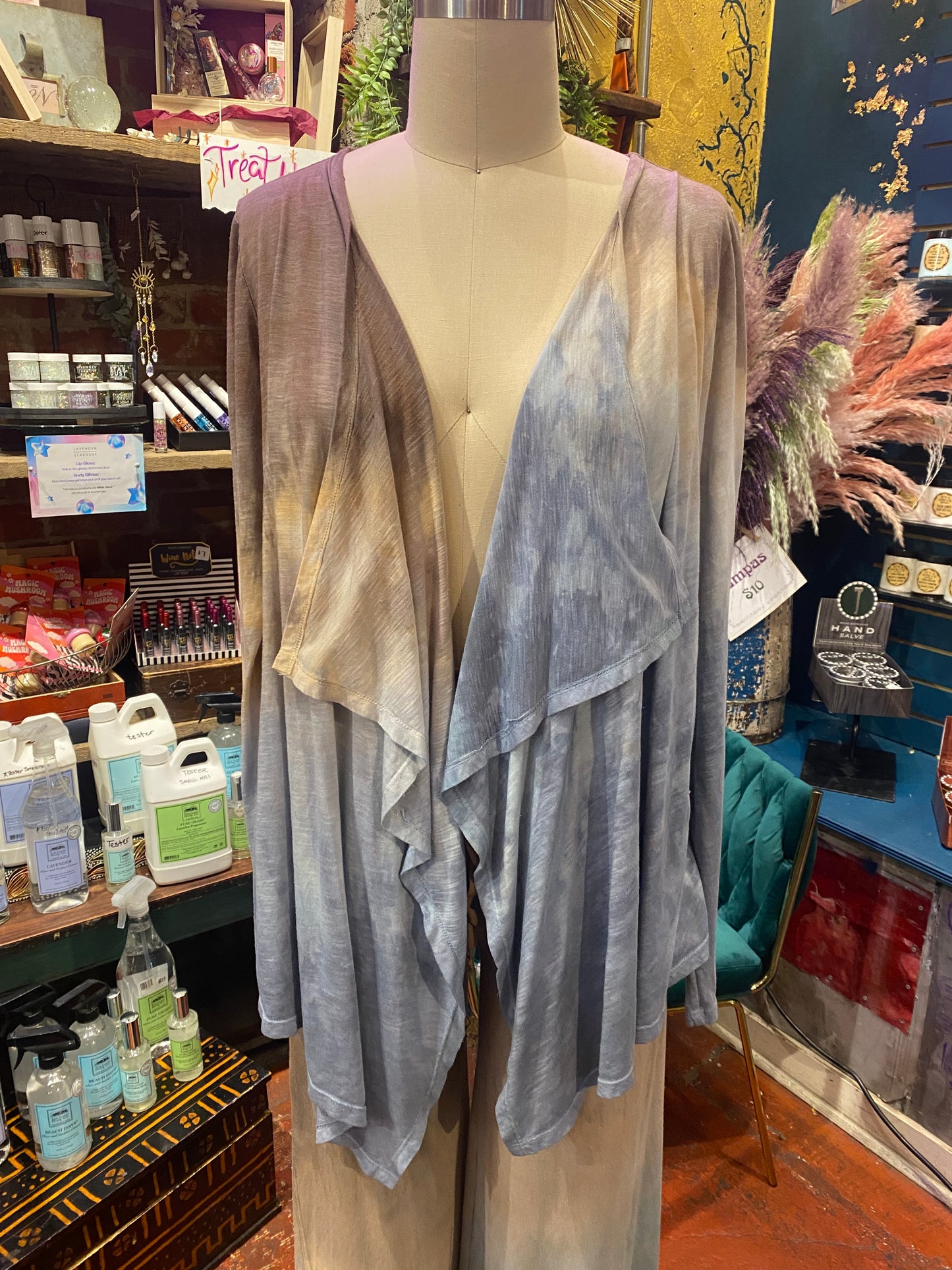 Custom Dyed Cardigan - Mountain