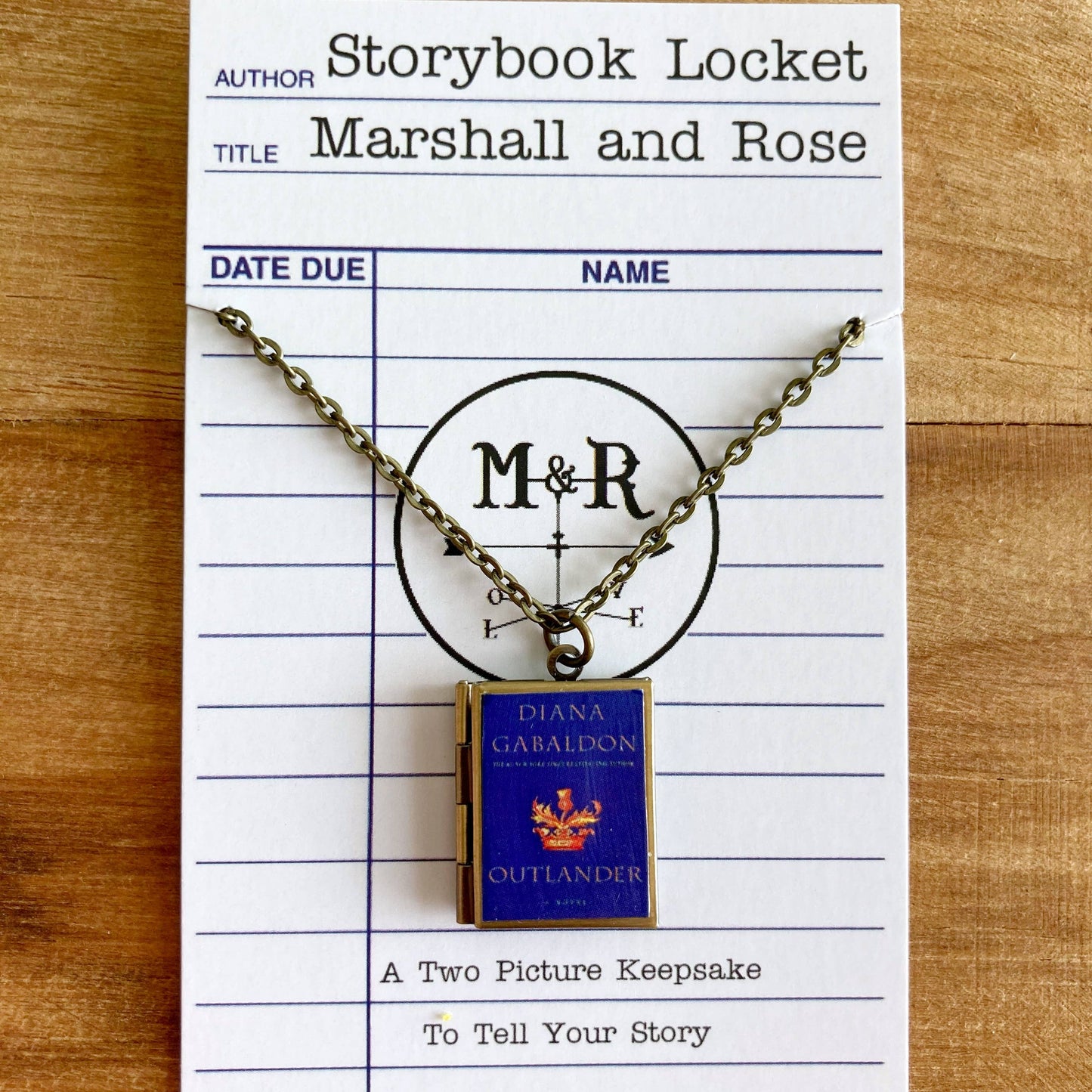 Book Locket Outlander - Bronze