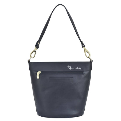 Tall Bucket Hobo Handbag - Handpainted Jaguar