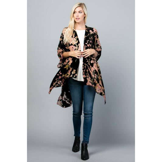 Cherry Blossom Print Kimono