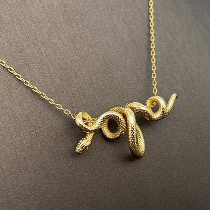 Python Winding Chain Snake Necklace