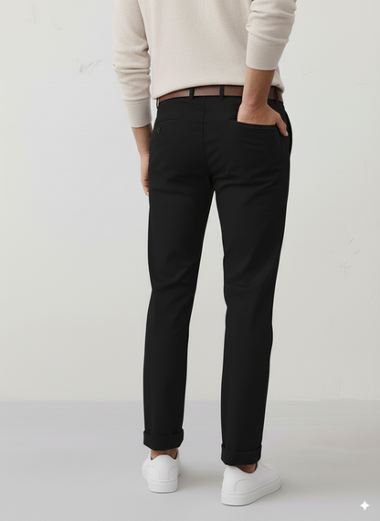 Chino Stretch Twill Pants - Black