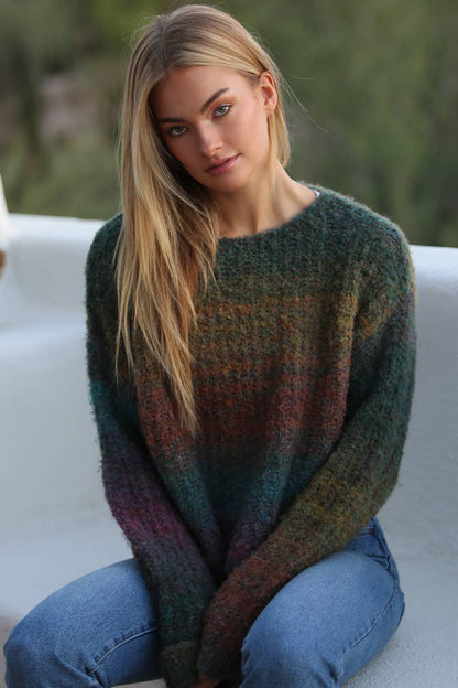 Asis Marled Chunky Knit Pullover - Multi Colored