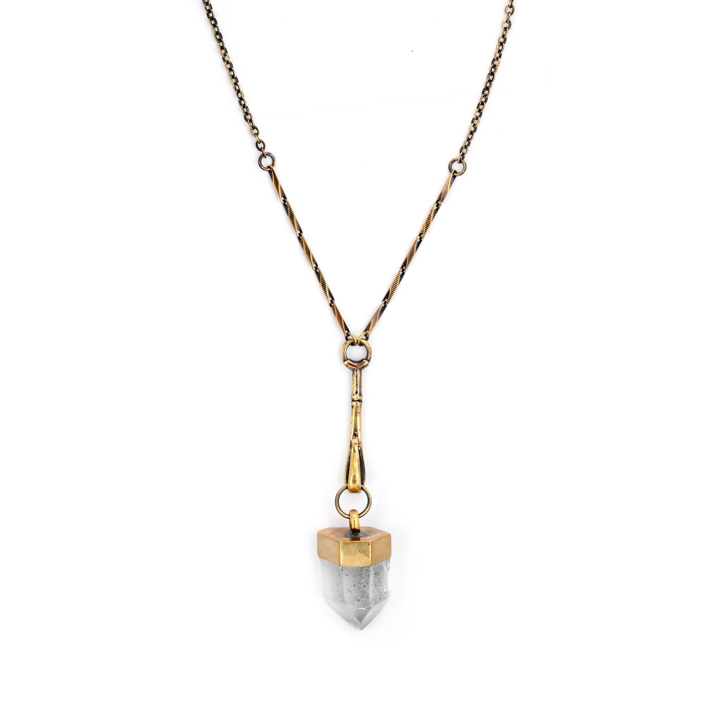 Clear Quartz Crystal Pendulum Necklace