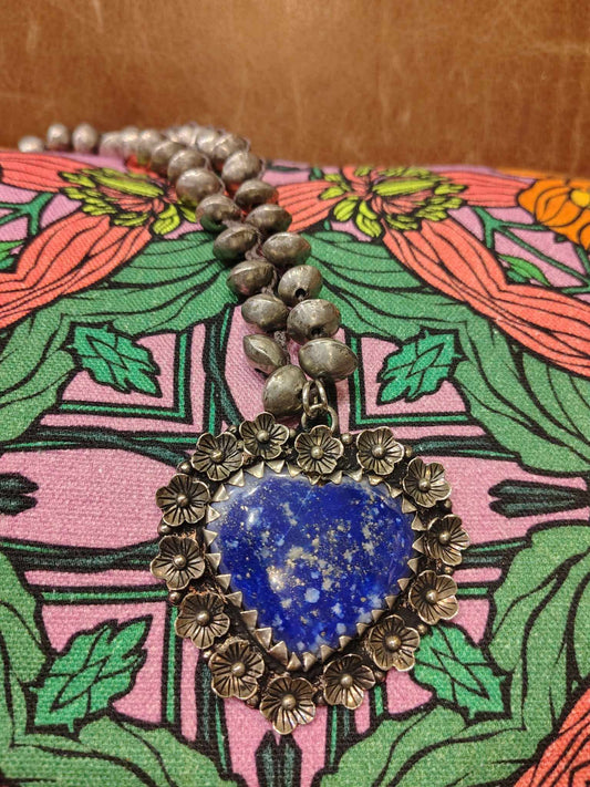 Lapis Heart Necklace