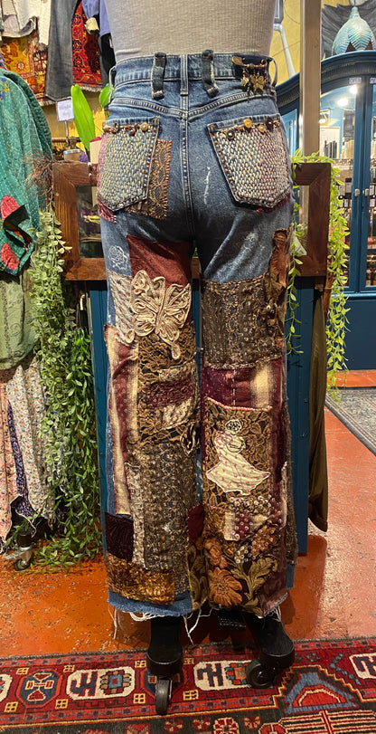 Embroidered Dreams Daze High Rise Wide Leg Jean - Savannah Pedersen*