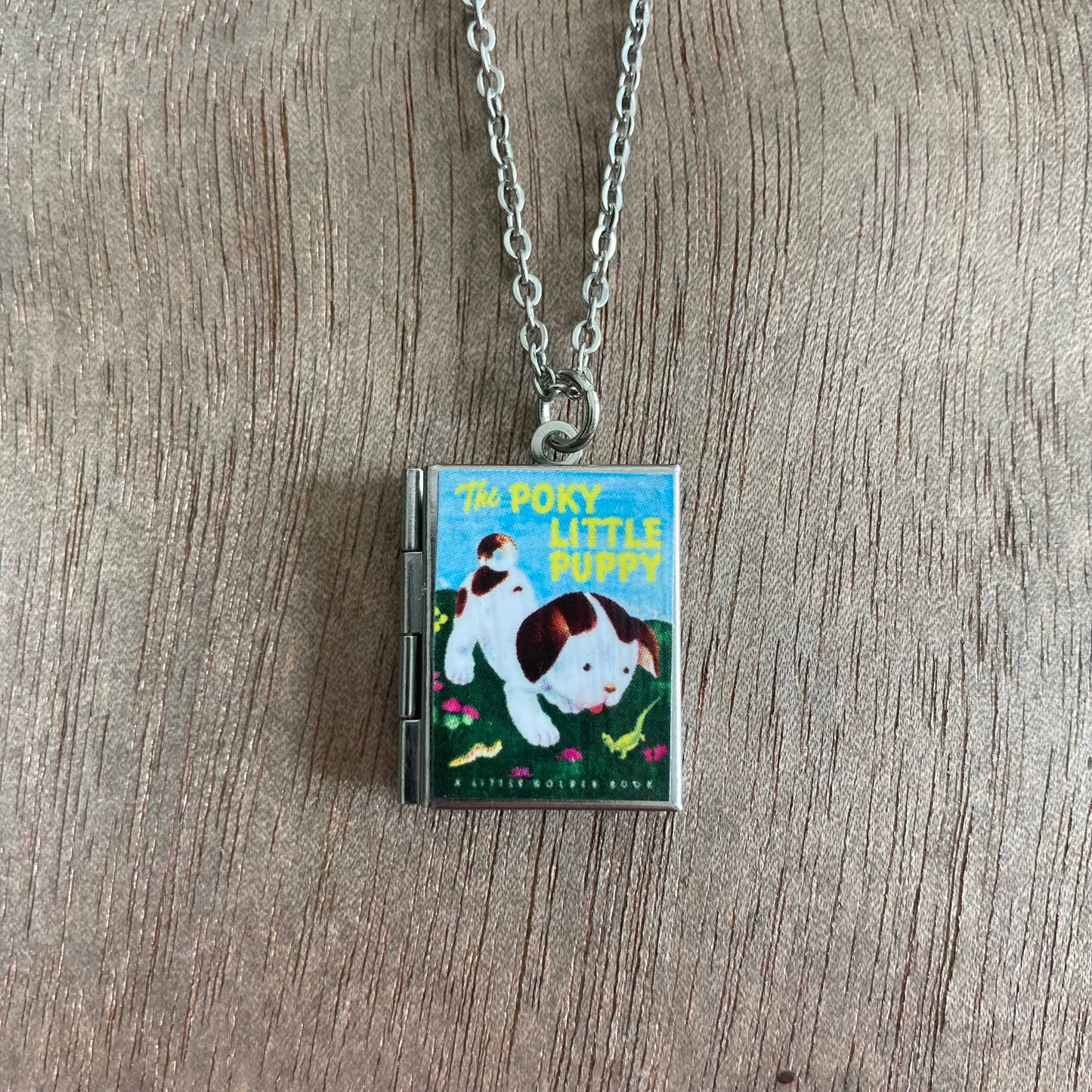 Book Locket The Poky Little Puppy - Stainless Steel