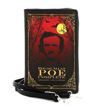 Edgar Allan Poe Book Crossbody Clutch Handbag