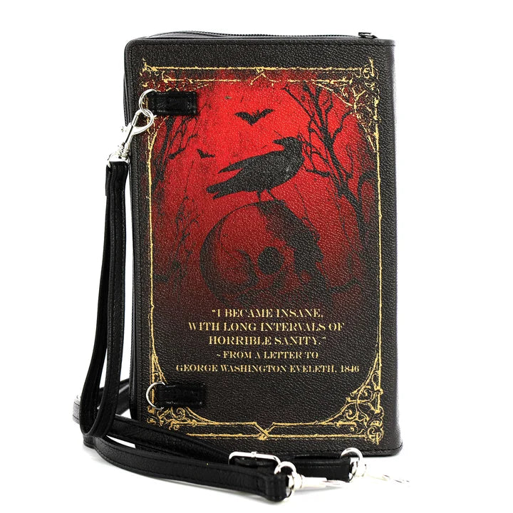 Edgar Allan Poe Book Crossbody Clutch Handbag