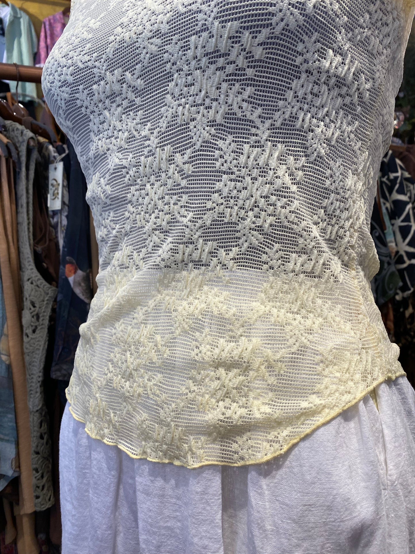 Ready To Go Lace Tee - Butter Yellow