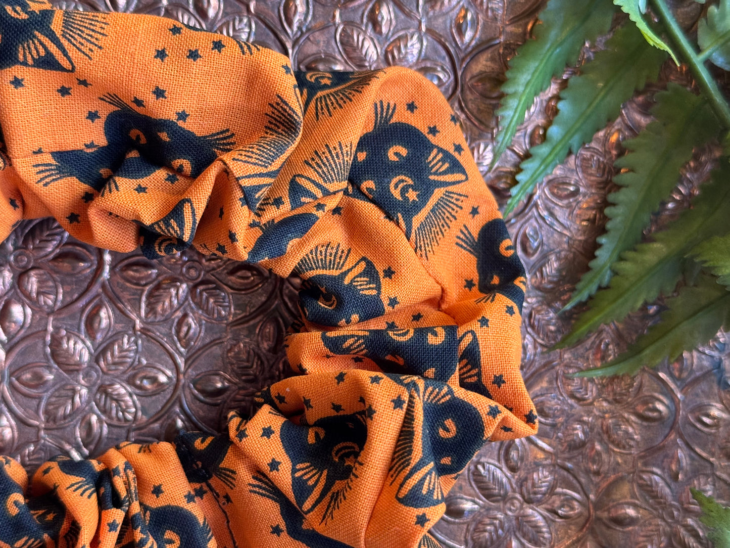 Black Cat / Orange Scrunchie #SS22 (1)*