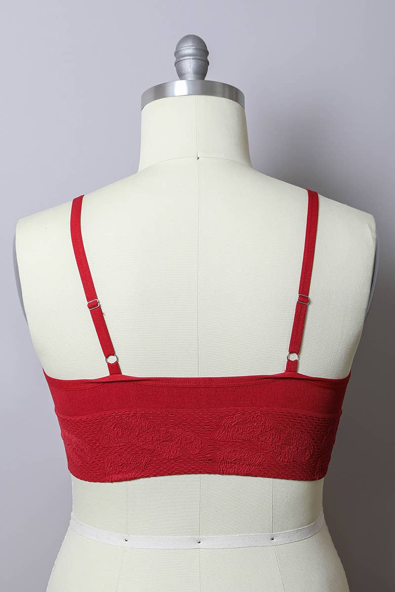 Curve Textured Seamless Padded Brami - Multiple Colors