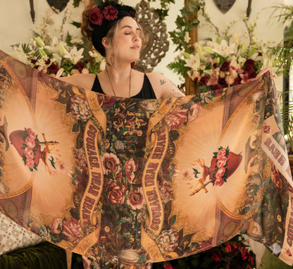 Courage Dear Heart Scarf with Sacred Heart