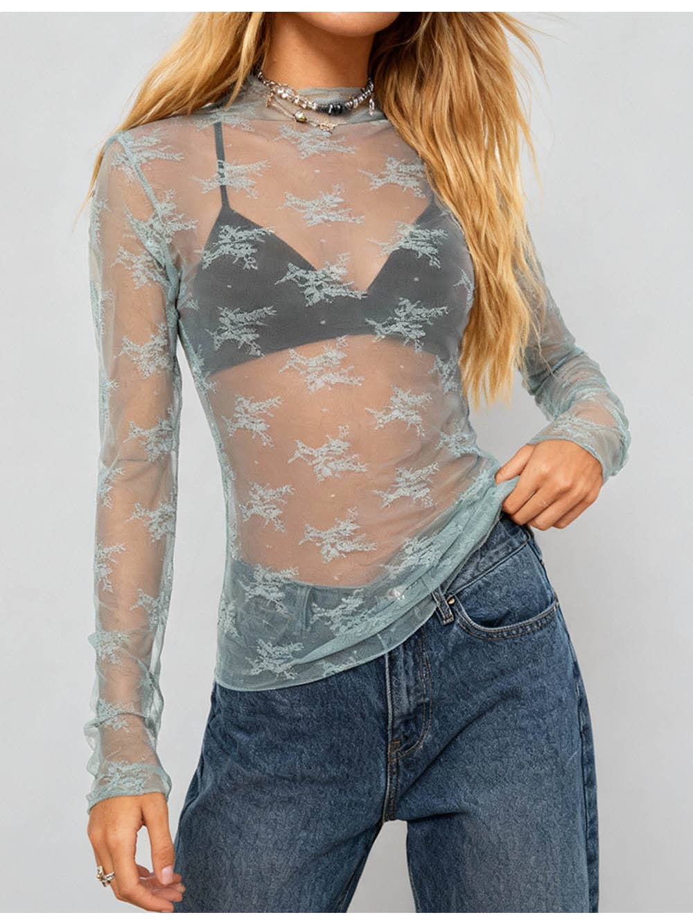 Floral Lace Layering Top - Multiple Colors