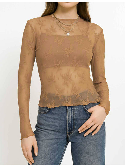 Floral Lace Layering Top - Multiple Colors