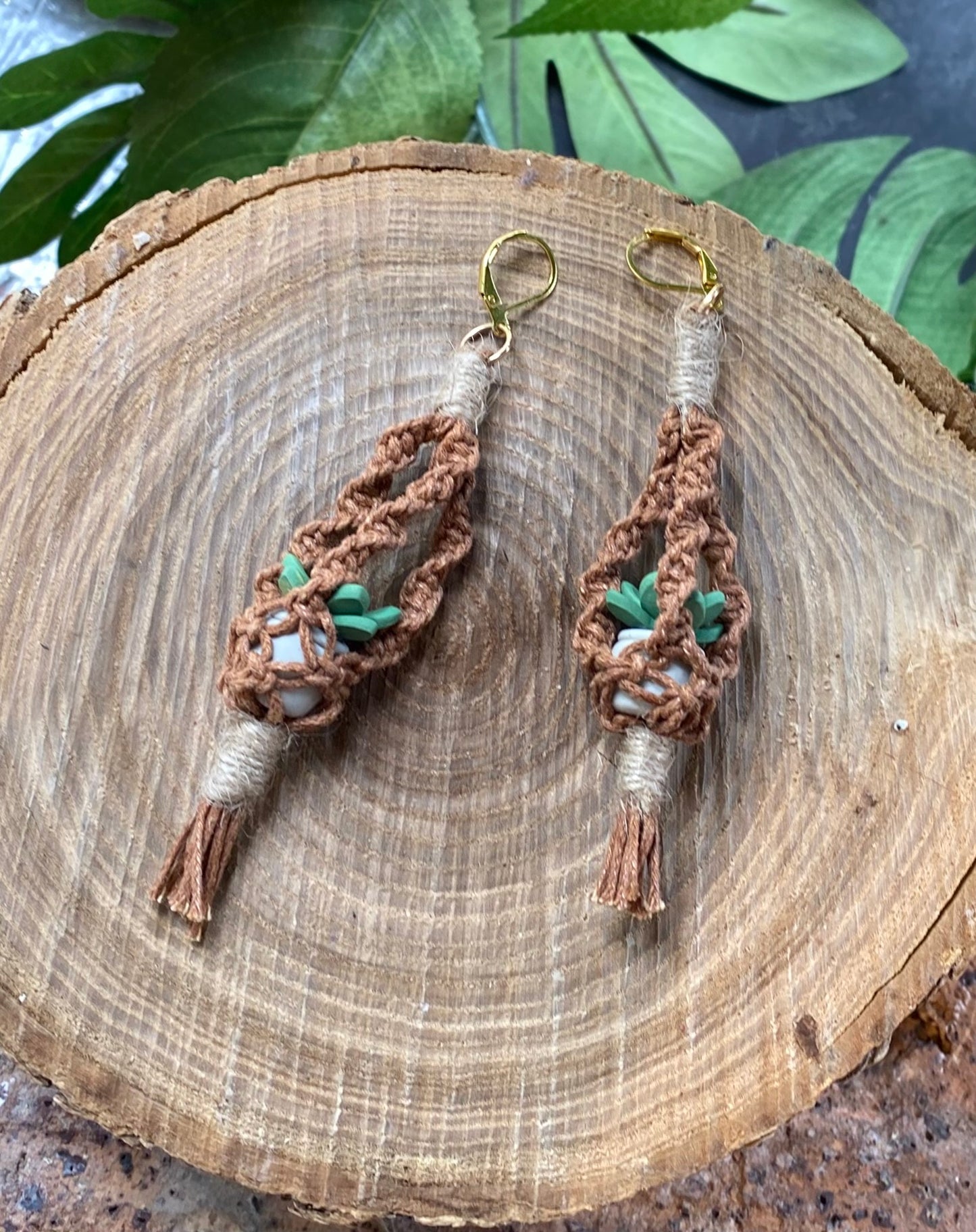 Hanging Plants - Terra Cotta Macrame *E41