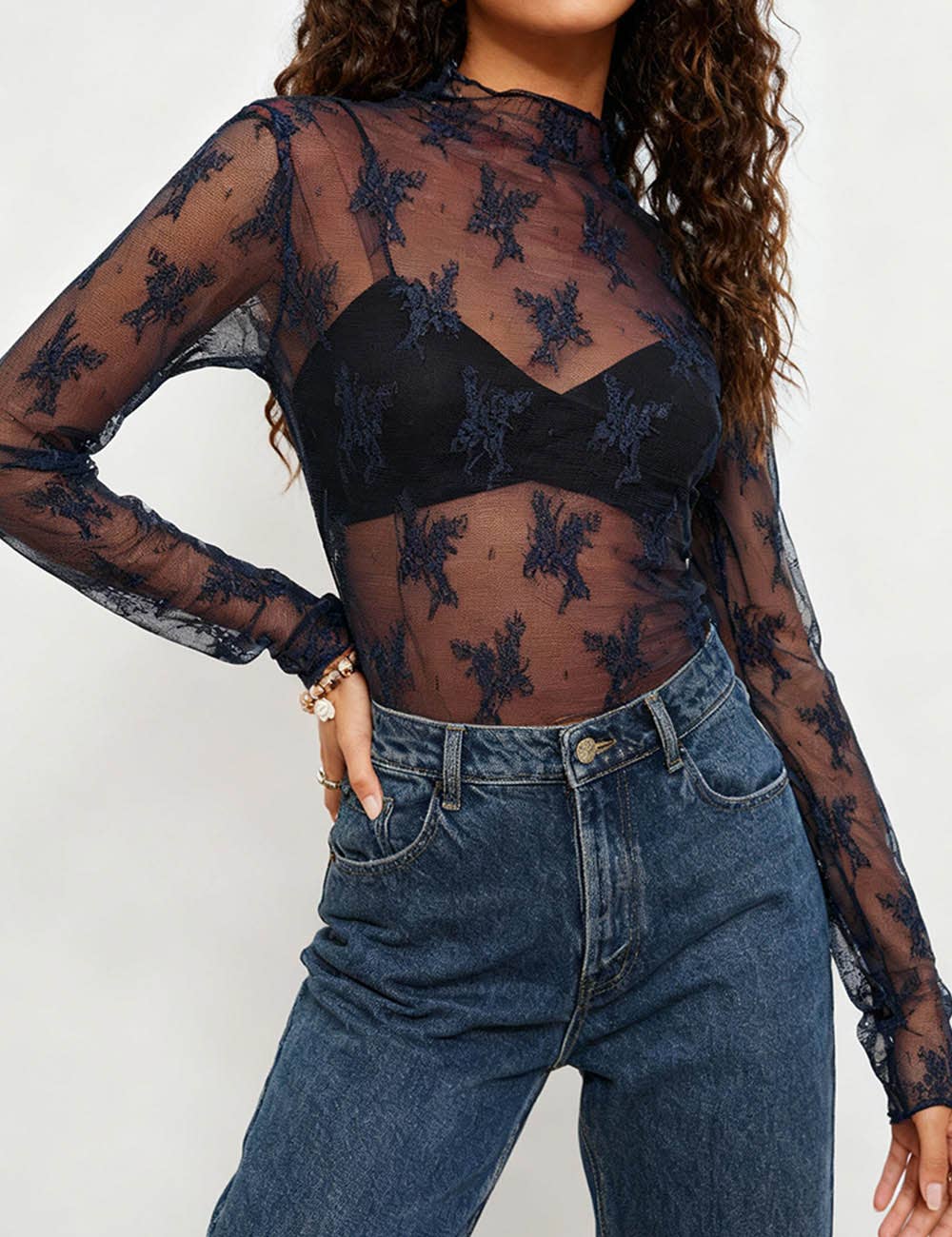 Floral Lace Layering Top - Multiple Colors