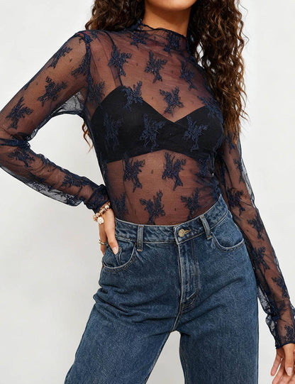 Floral Lace Layering Top - Multiple Colors
