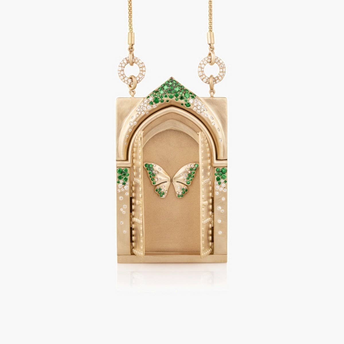 Tarot Rebirth Locket – Butterfly Gold Pendant