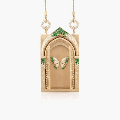 Tarot Rebirth Locket – Butterfly Gold Pendant