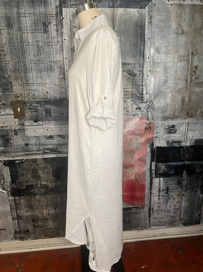 Button Front Dress- Champagne