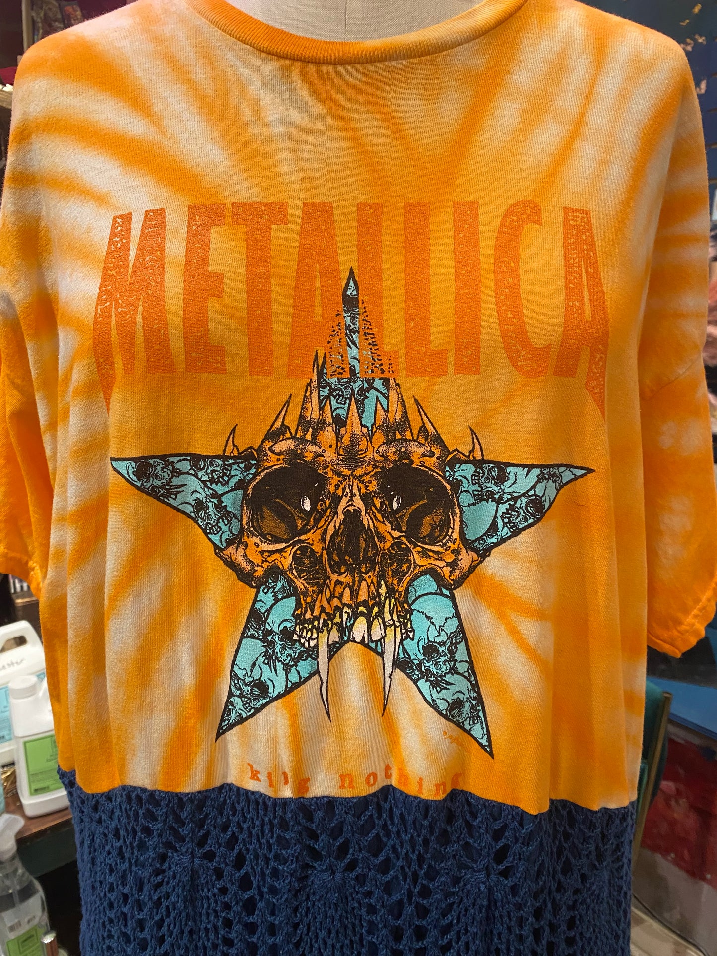 Curve, Orange/Blue Metallica Dress *#63