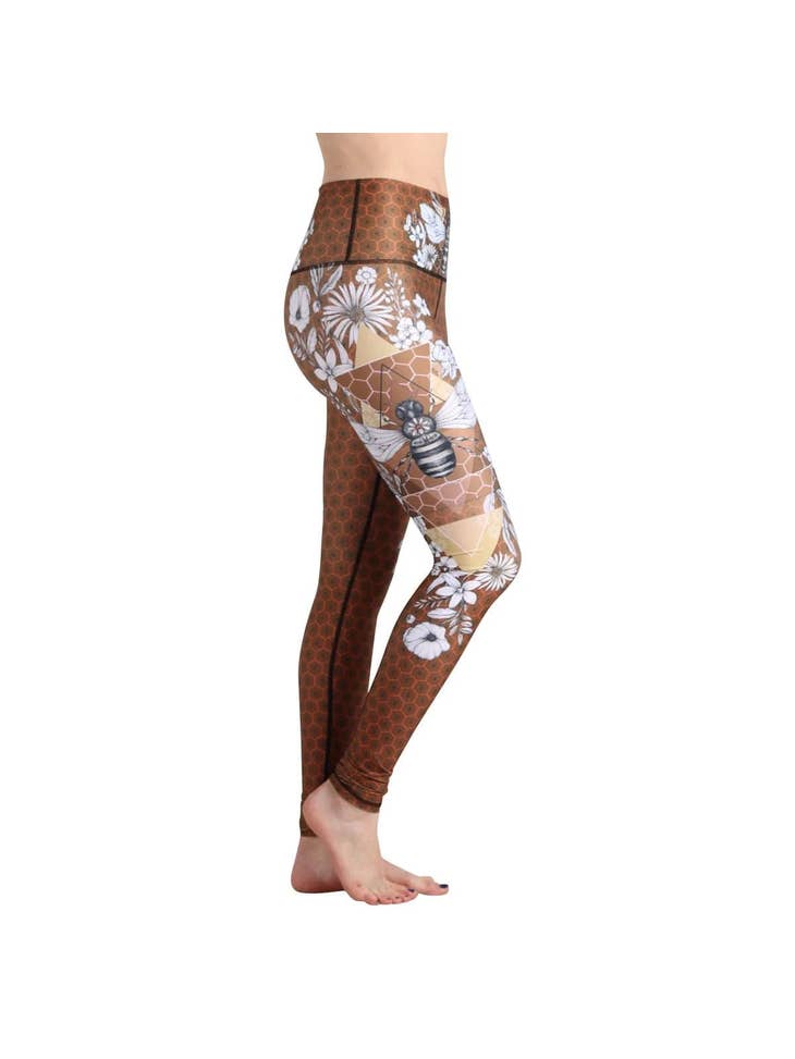 Beeloved Printed Yoga Leggings - La De Da