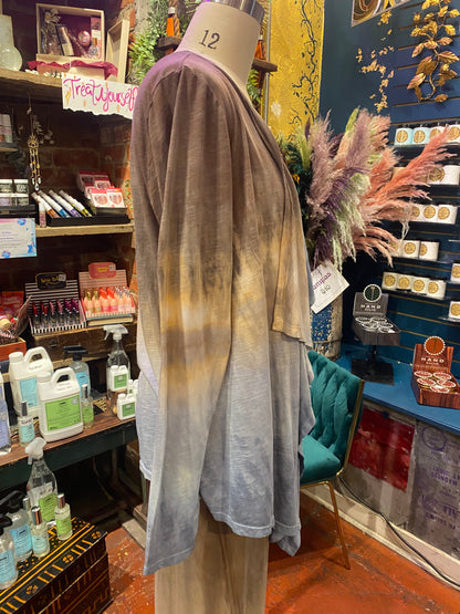Custom Dyed Cardigan - Mountain