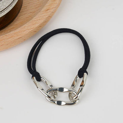 Metal Chain Hair Tie Silver - La De Da