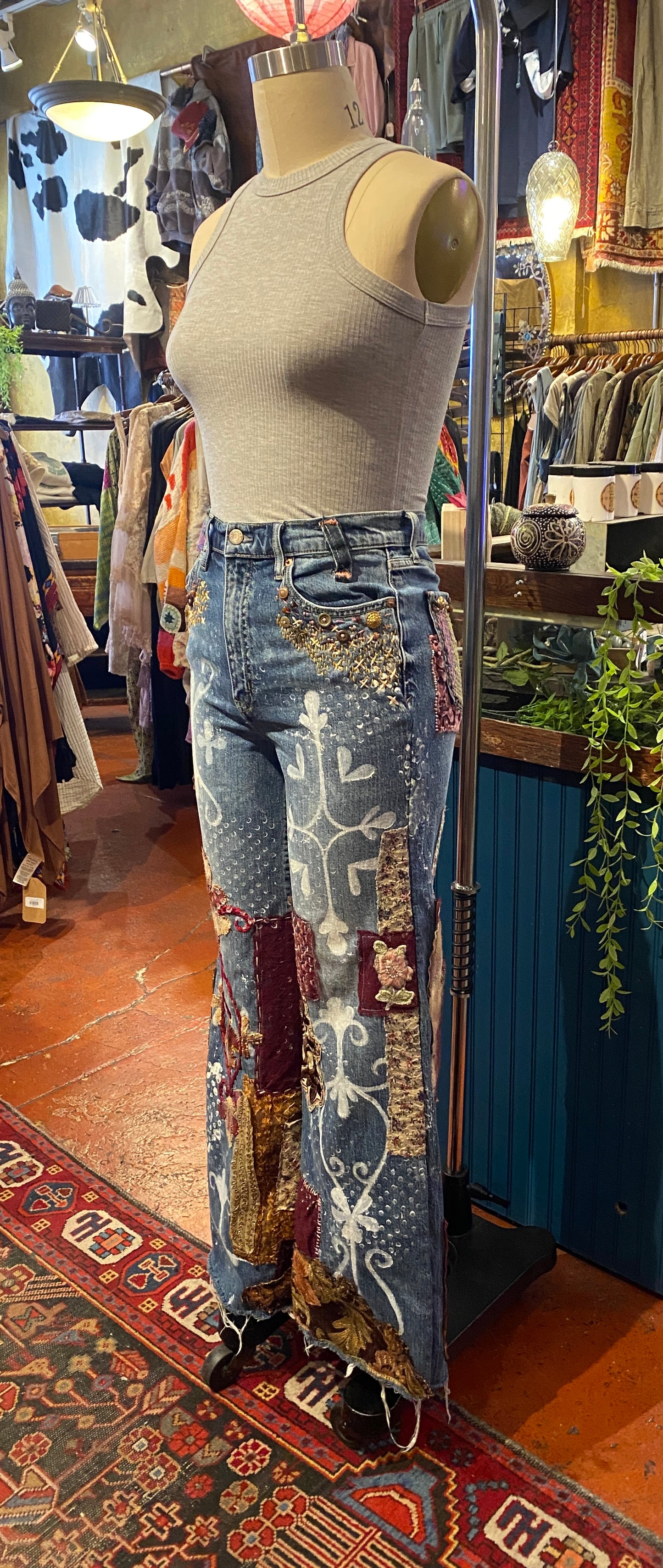 Embroidered Dreams Daze High Rise Wide Leg Jean - Savannah Pedersen*