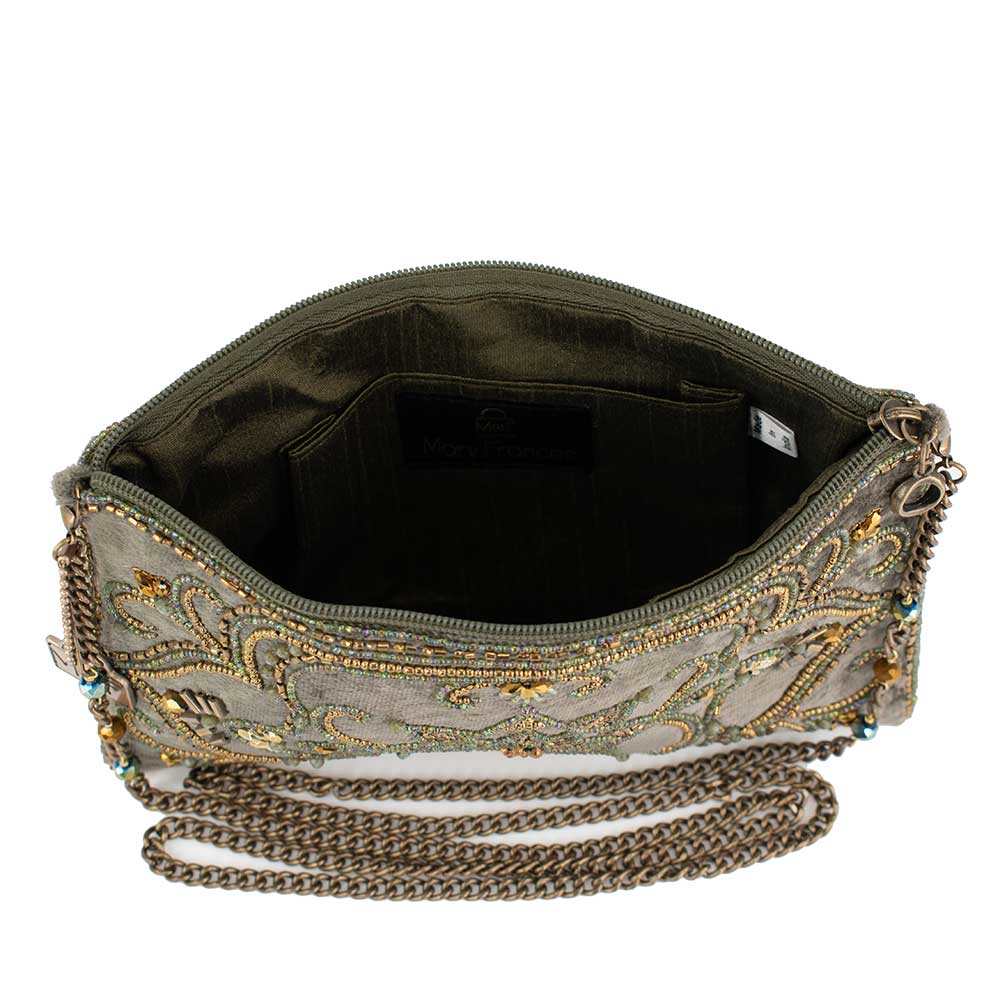 Night Light Green Mini Beaded Crossbody Handbag