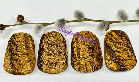 Natural Tiger Eye Dragon Crystal