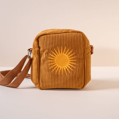 Corduroy Crossbody Bag - Burnt Orange
