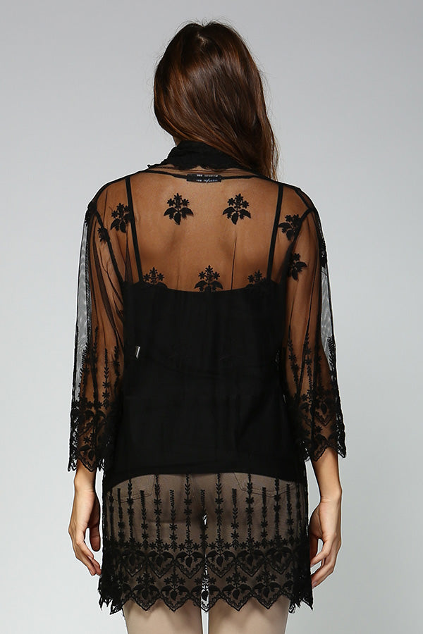 Lace Cardigan w/ Cami - Multiple Colors