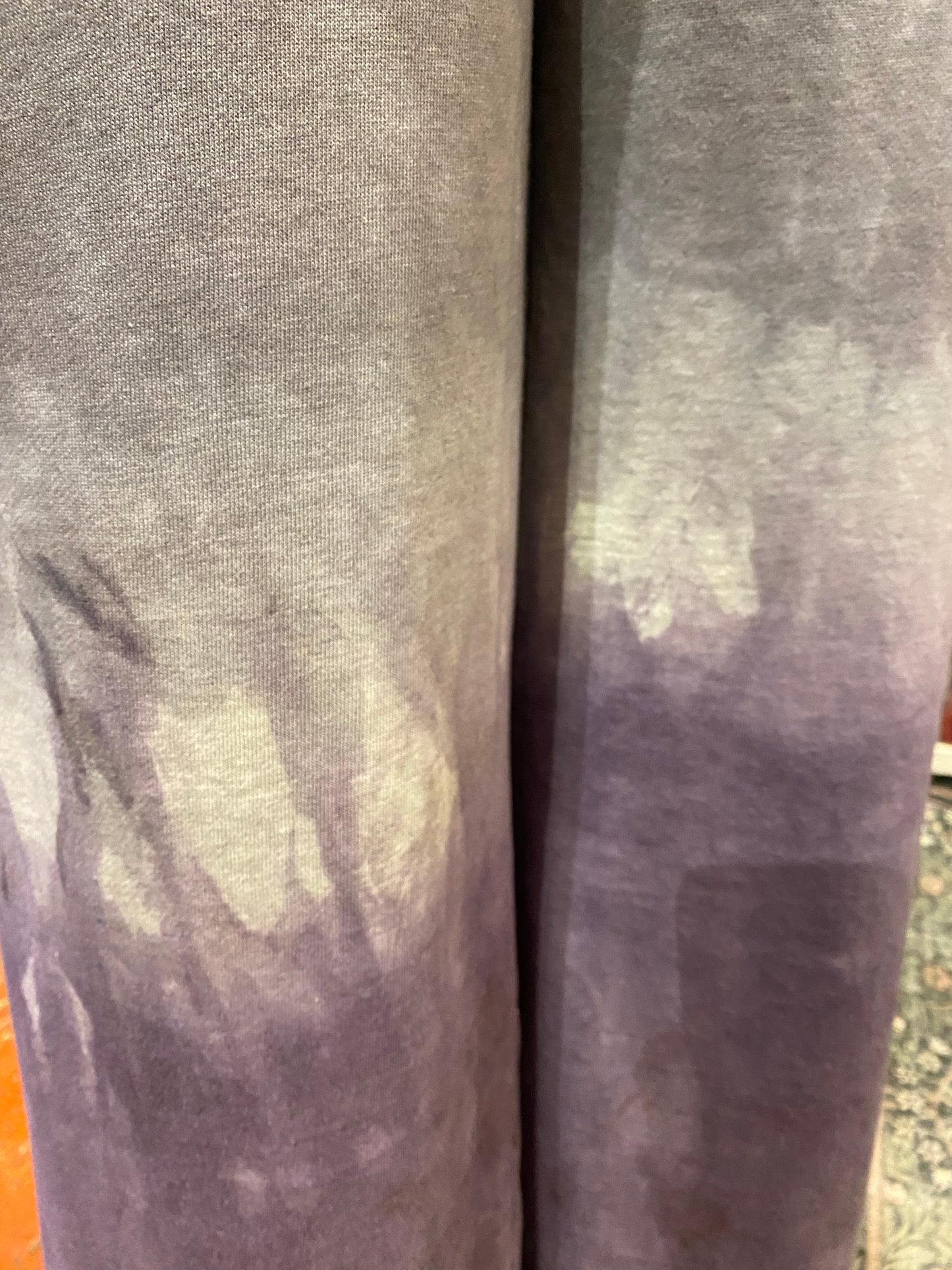 Custom Dyed Wide Leg Sweats - Purple Sky