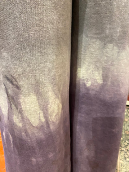 Custom Dyed Wide Leg Sweats - Purple Sky