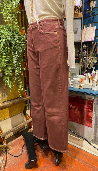 Taylor Straight Leg Denim Jean - Cabernet Cherry