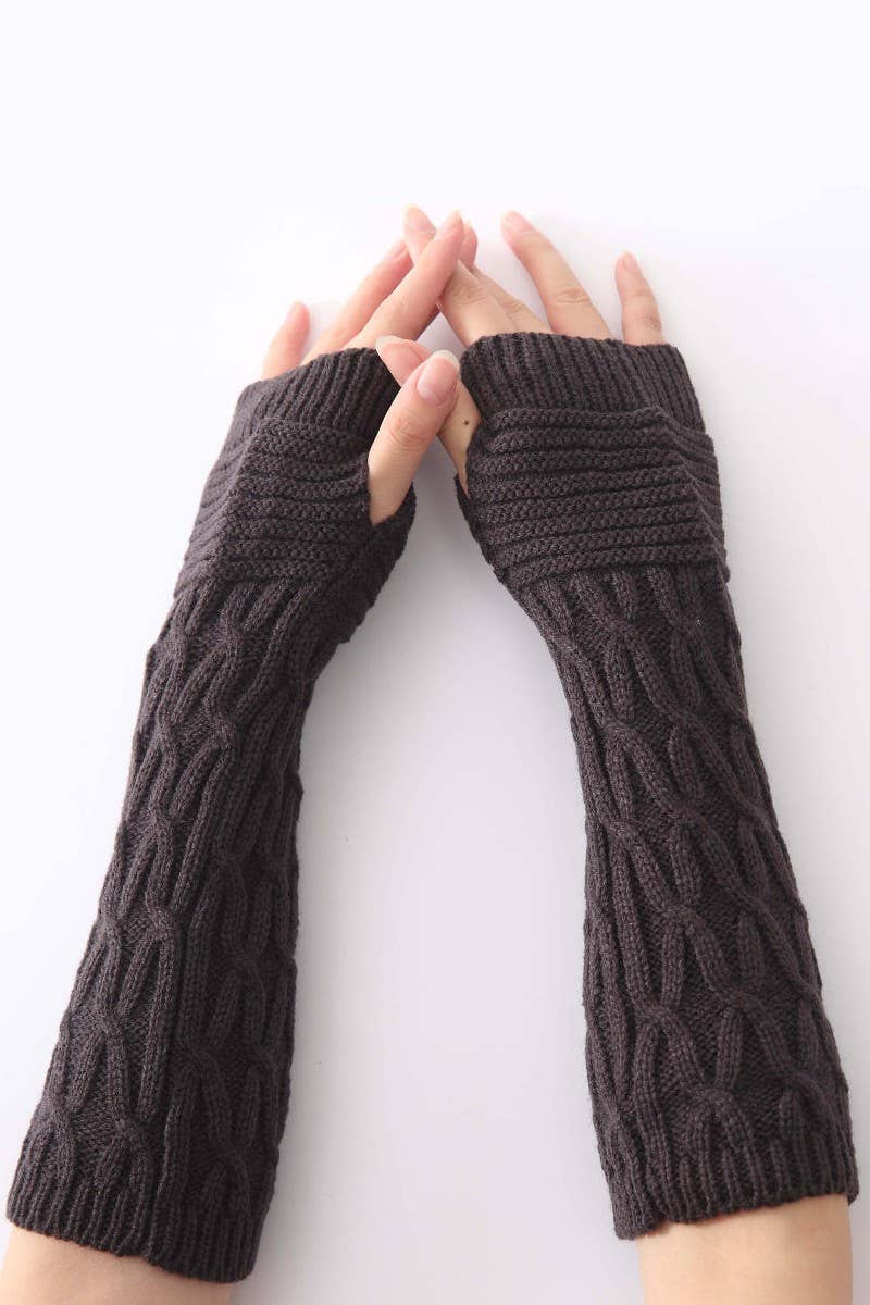 Long Hand Warmers - Black O/S