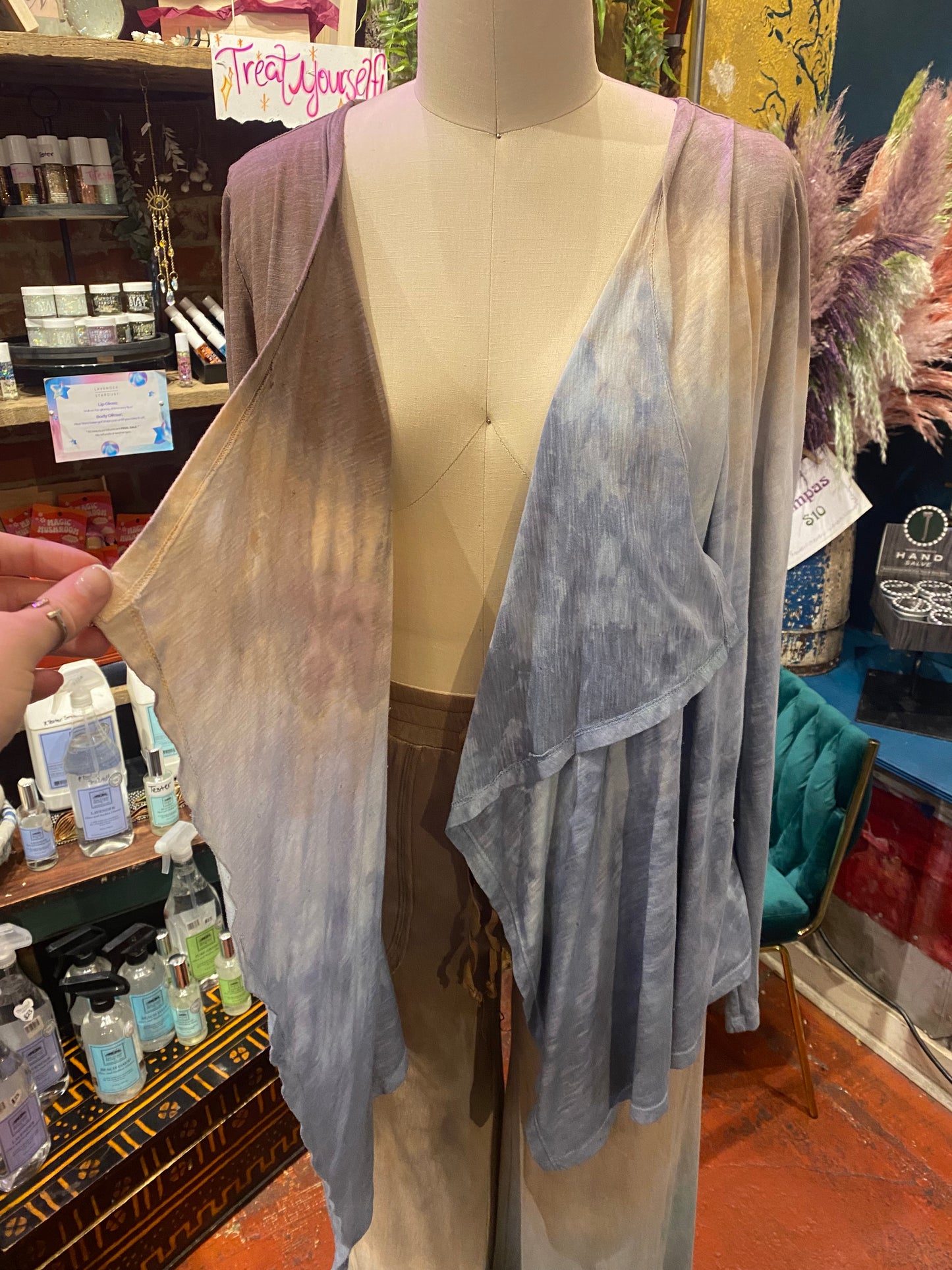 Custom Dyed Cardigan - Mountain
