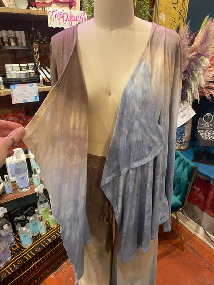 Custom Dyed Cardigan - Mountain