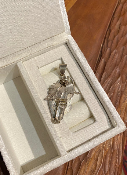 Sterling Silver Wrapped Quartz Pendant