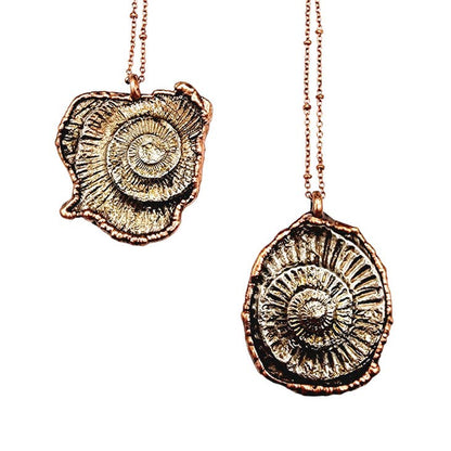 Ammonite Pressed Bismuth Necklace - La De Da