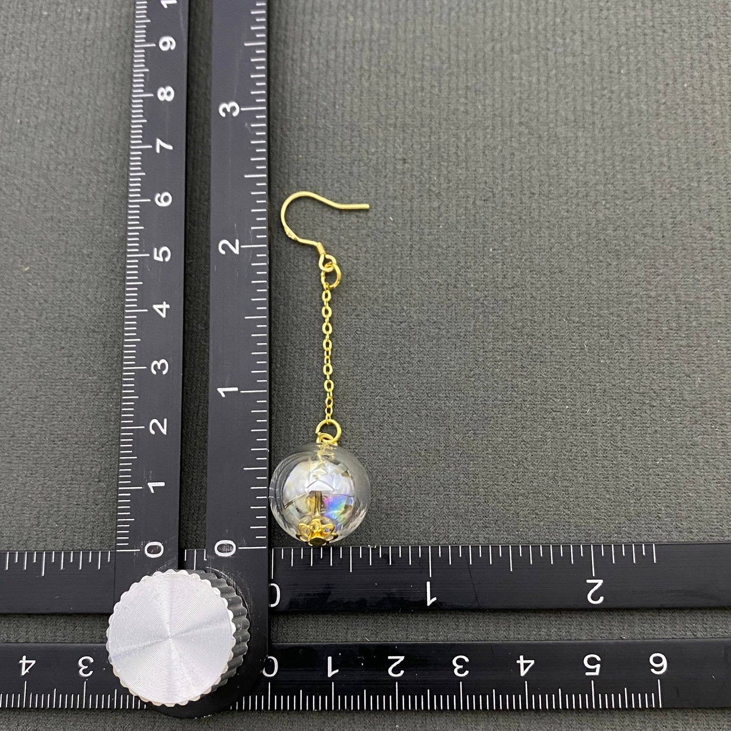 Asymmetric Yellow Goldfish Dagnle Earrings