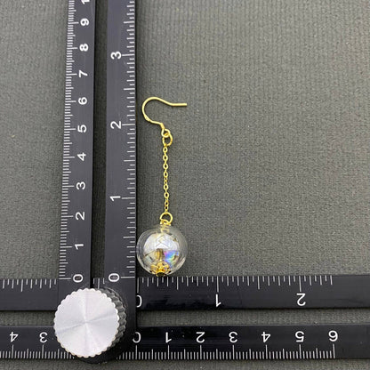 Asymmetric Yellow Goldfish Dagnle Earrings