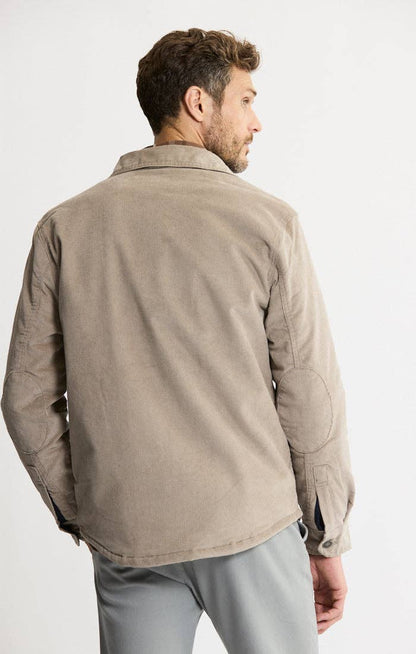 Concord Sherpa Lined Corduroy Shirt Jacket - Ivory