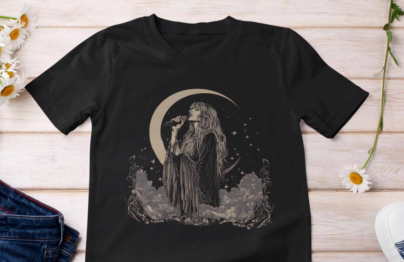 Stevie Nicks Moonchild Tee - Black