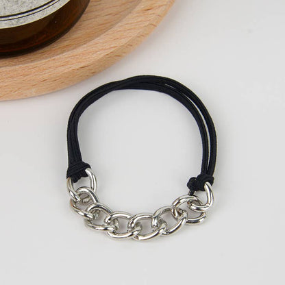 Metal Chain Hair Tie Silver - La De Da