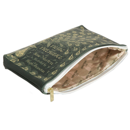 Pride and Prejudice Green Makeup Pouch
